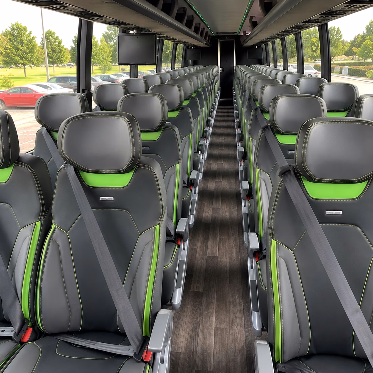 lincoln charter bus interior
