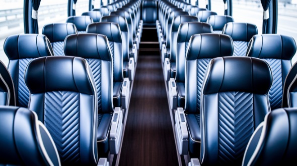 lincoln 56 passenger charter bus inside