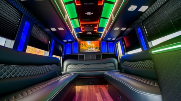 lincoln party bus rental inside