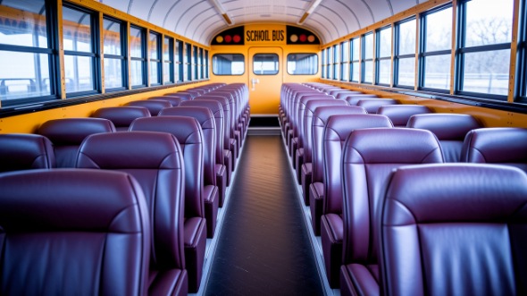 lincoln school bus rental inside