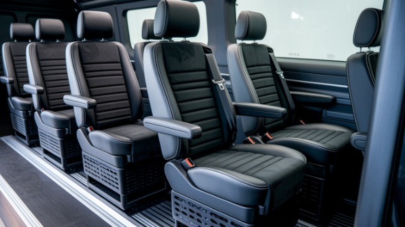 lincoln sprinter van with driver inside